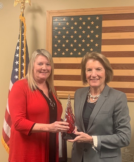 Jody Miller is shown with Shelley Moore Capito