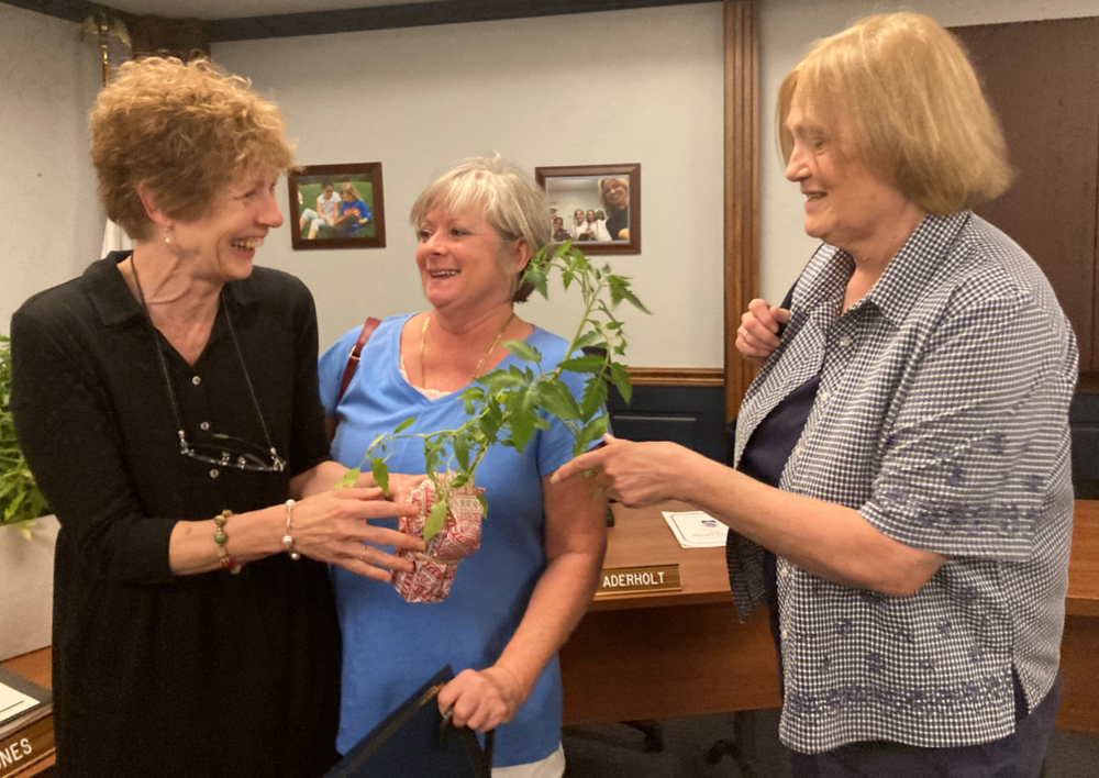 Pictured from left are 2021 Ohio County Schools retirees Karen Seabright and Lisa Stillion with 2020 retiree Mary Ellen Cook