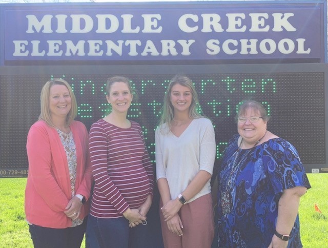 Pictured from left are Kristy Villani, Ashley McCauley, Ivy Henderson and Michelle Titus-Glover. The educators were successful in securing Community Foundation for the Ohio Valley Southwestern STEM Grants for Middle Creek Elementary School.