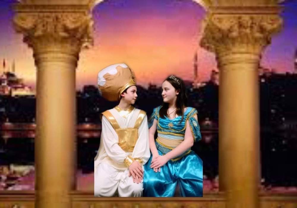 Pictured are Bridge Street Middle School students Drew Tarrant as Aladdin and Amy Yahn as Jasmine. 
