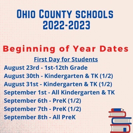 2022-2023 Starting Dates