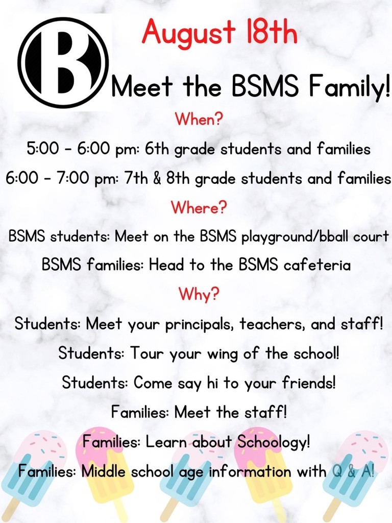 BSMS back to school